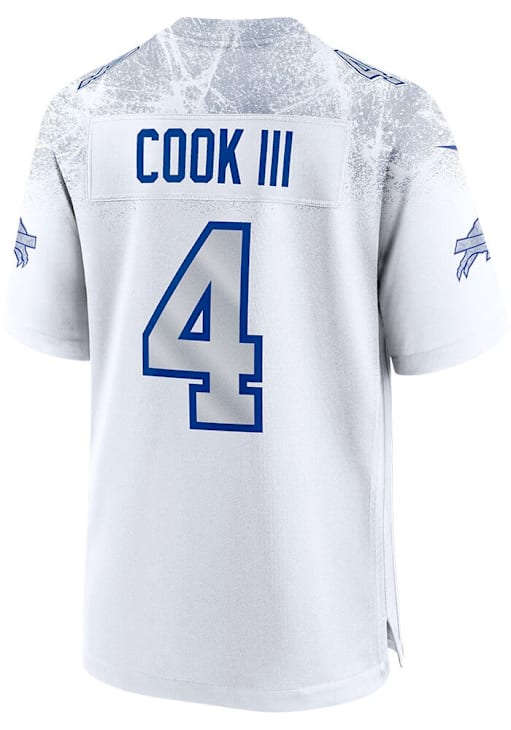 James Cook Buffalo Bills White Alt Game Jersey 173220282
