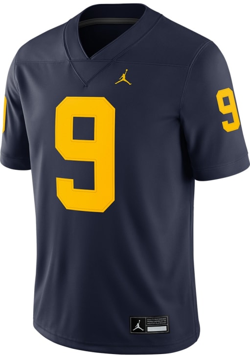 JJ McCarthy  Nike Michigan Wolverines Blue Game Football Jersey