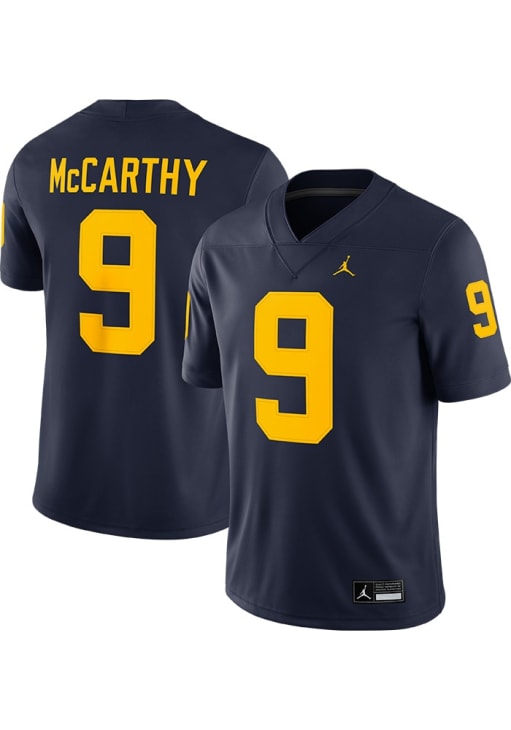 JJ McCarthy  Nike Michigan Wolverines Blue Game Football Jersey