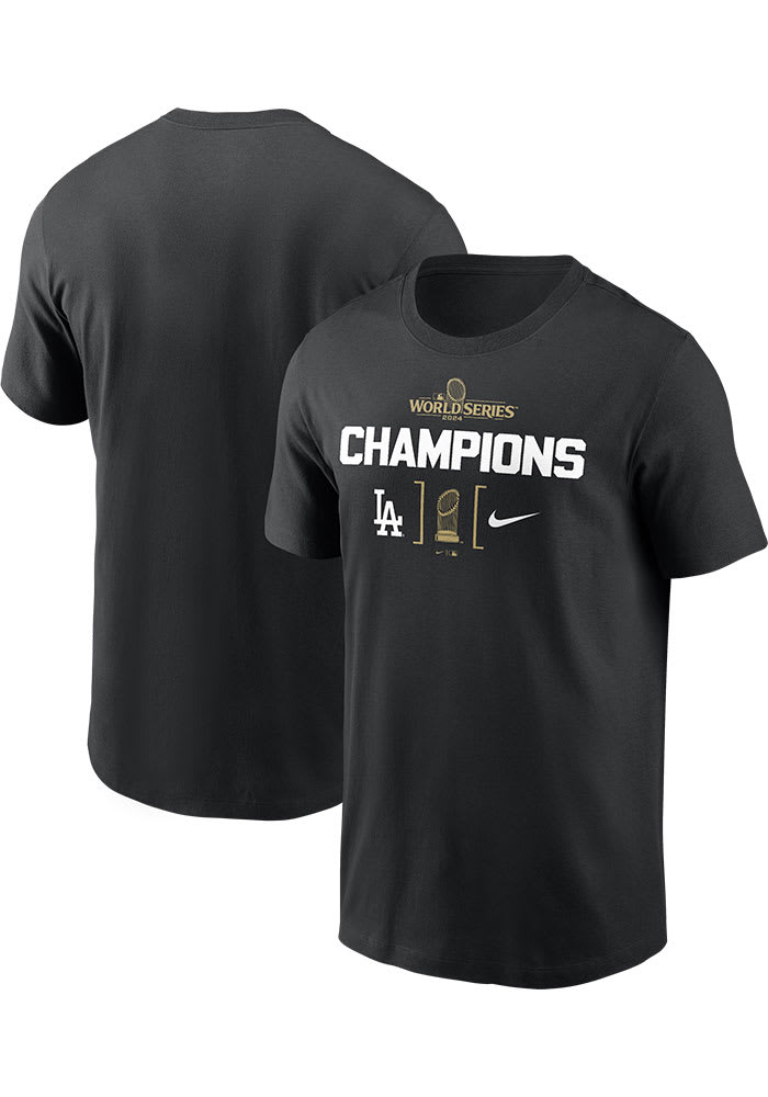 Nike Los Angeles Dodgers BLACK 2024 WS Champion 2 Short Sleeve T