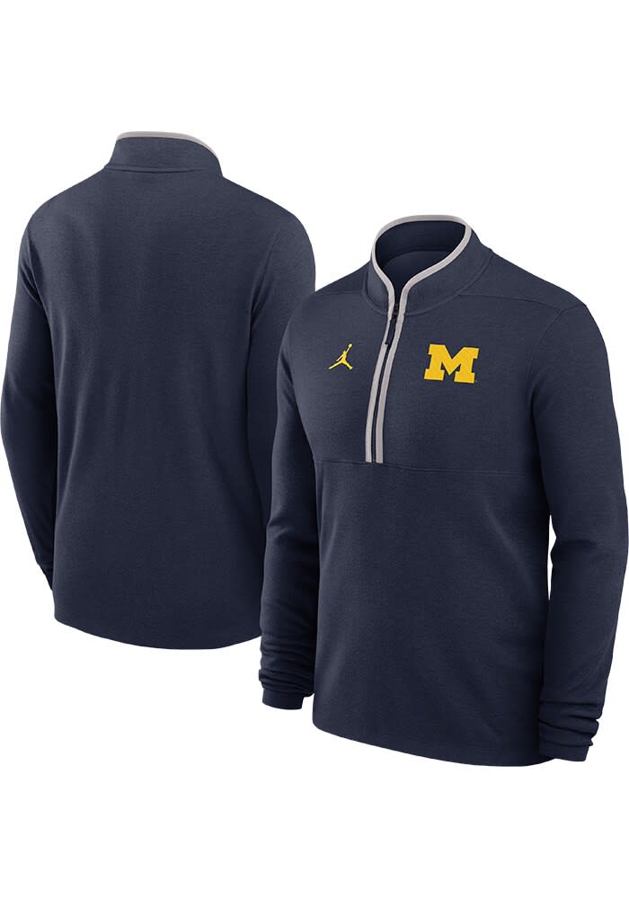 Nike Michigan Wolverines Mens BLUE Victory Pullover - 173220701