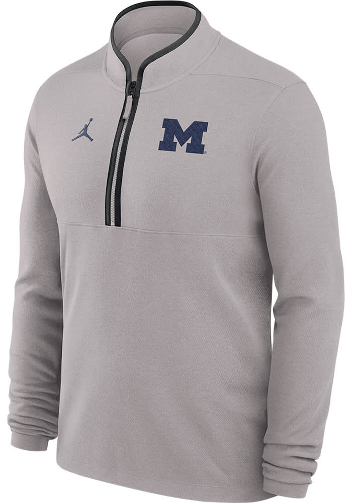 Nike Michigan Wolverines Mens GREY Victory Pullover - 173220707