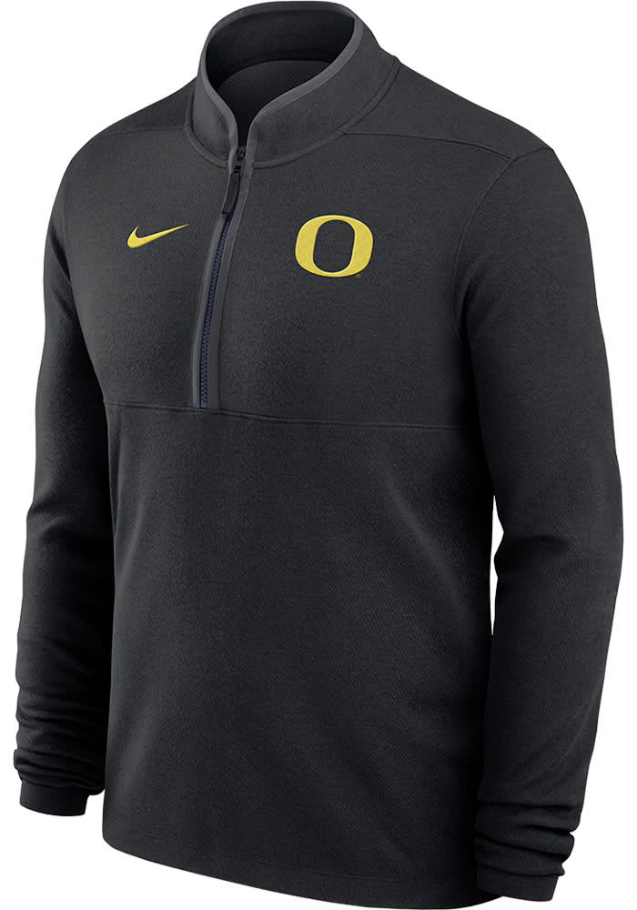 Nike Mens BLACK Oregon Ducks Victory Long Sleeve Qtr Zip Pullover