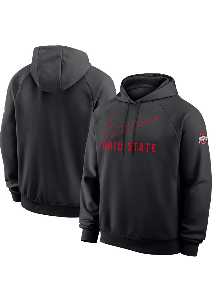 Nike Mens BLACK Ohio State Buckeyes Dri-Fit Hoodie - 173221724