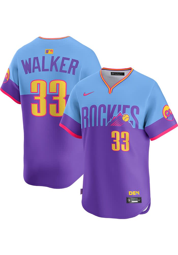 Larry Walker Colorado Rockies Mens PURPLE City Connect Limited