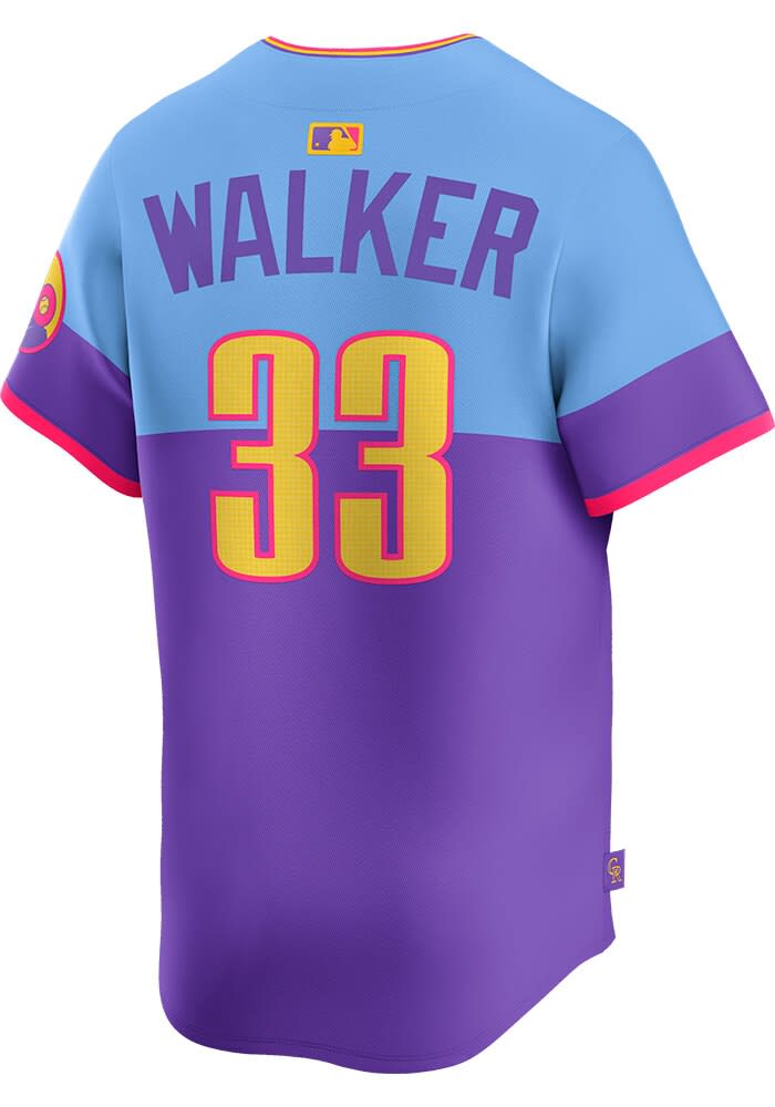 Larry Walker Colorado Rockies Mens PURPLE City Connect Limited