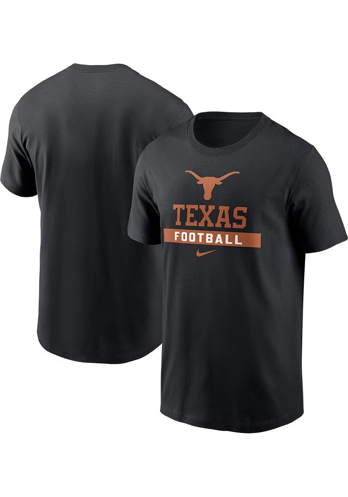 Nike Texas Longhorns BLACK Football Football Short Sleeve T Shirt