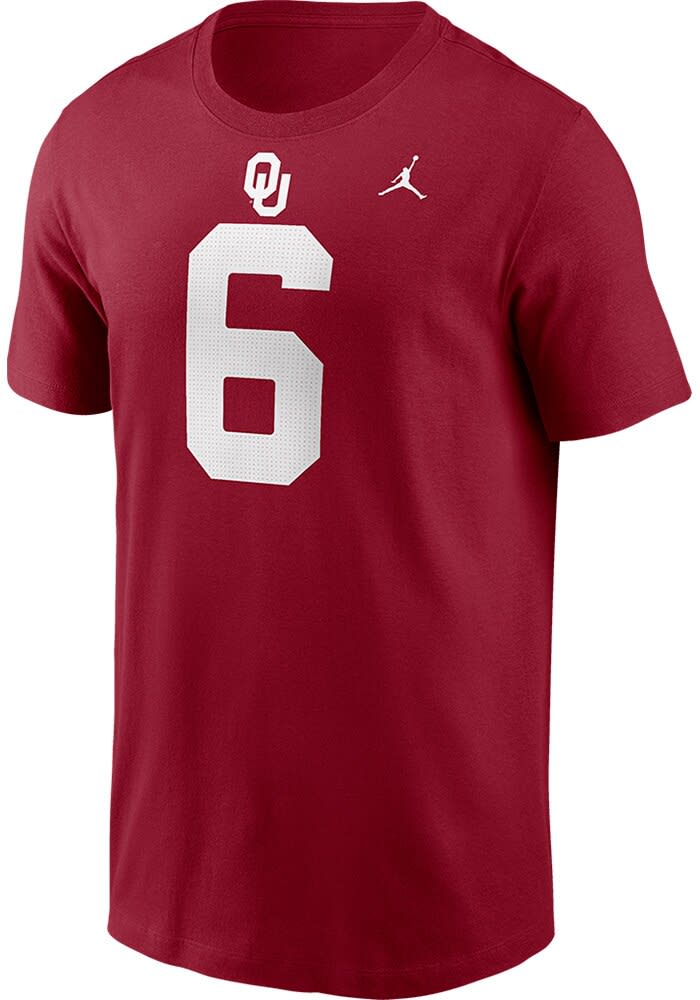 ❤︎NAO❤︎ Oklahoma Sooners Nike CARDINAL Name and Number Short Sleeve