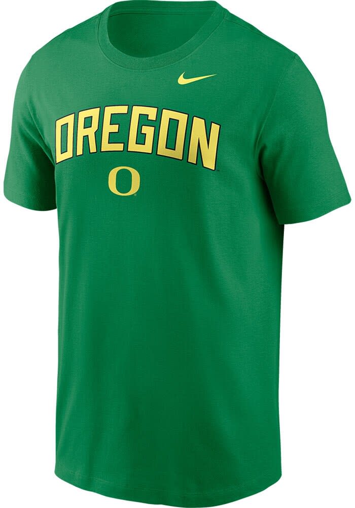 Nike Oregon Ducks GREEN Stacked Logo Short Sleeve T Shirt - 173223475