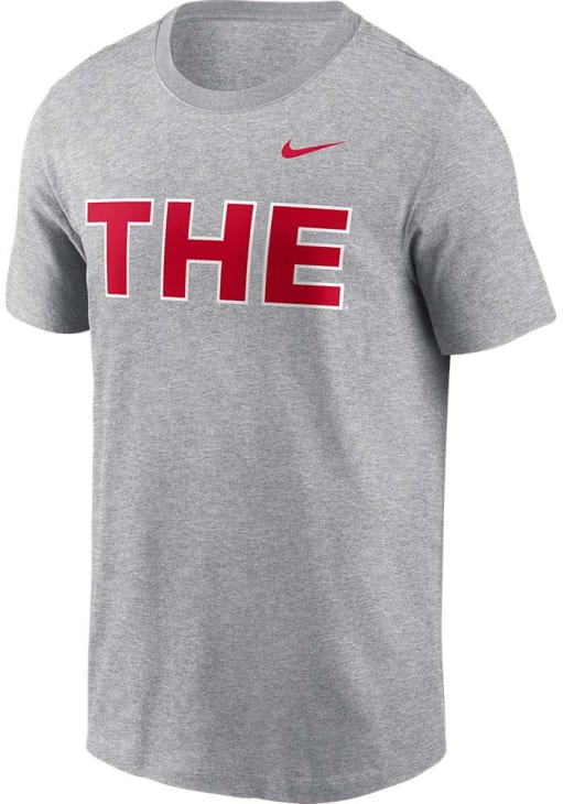 Nike Ohio State Buckeyes Grey THE Cotton Short Sleeve T Shirt