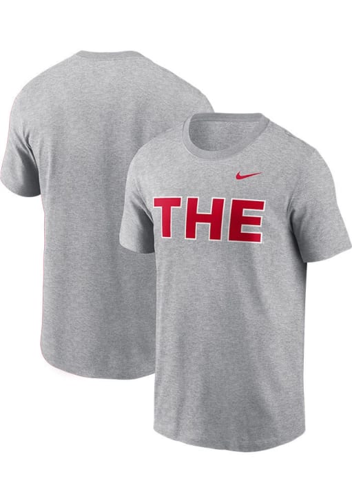 Nike Ohio State Buckeyes Grey THE Cotton Short Sleeve T Shirt