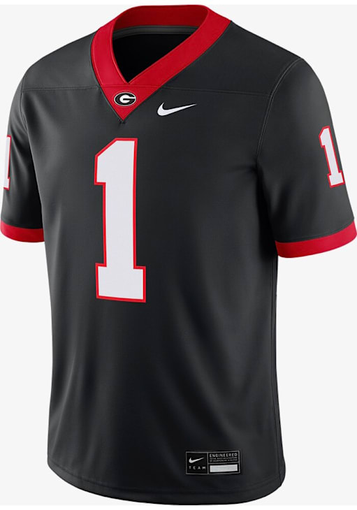 Nike Georgia Bulldogs BLACK Vapor Jersey 173223727