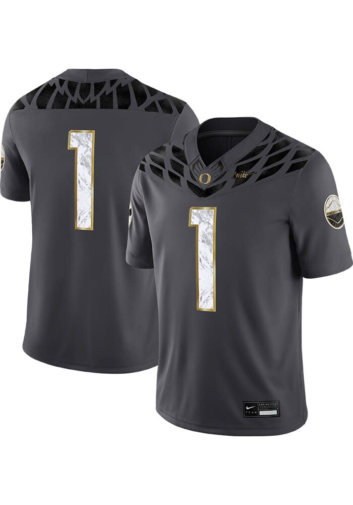 Nike Mens ANTHRACITE Oregon Ducks Football Vapor Alternate Jersey