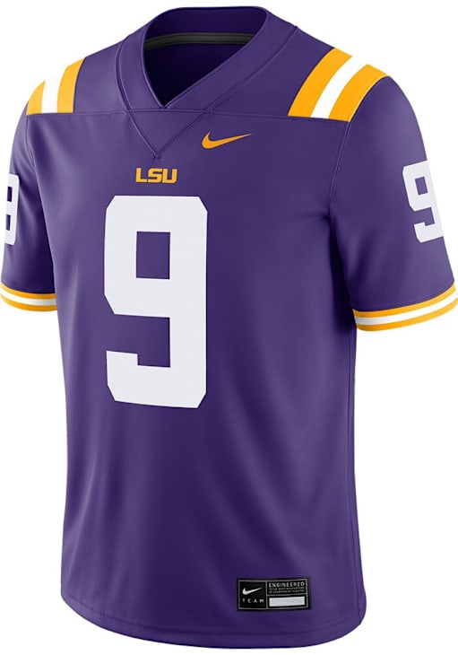 Joe Burreaux  Nike LSU Tigers Purple Joe Burreaux Vapor Football Jersey