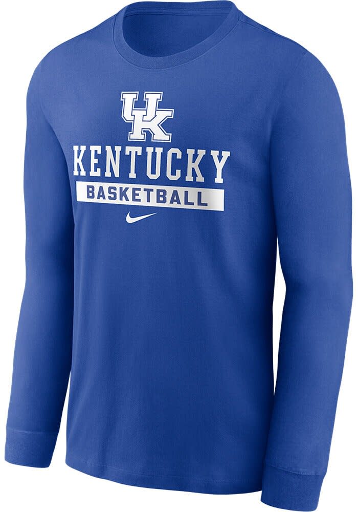 Nike Kentucky Wildcats Basketball Long Sleeve T Shirt ROYAL