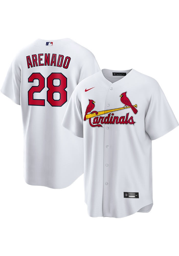 Nolan Arenado St Louis Cardinals Mens Replica WHITE Home Jersey