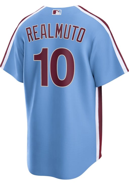 JT Realmuto Philadelphia Phillies Mens Replica Throwback Jersey - Light Blue