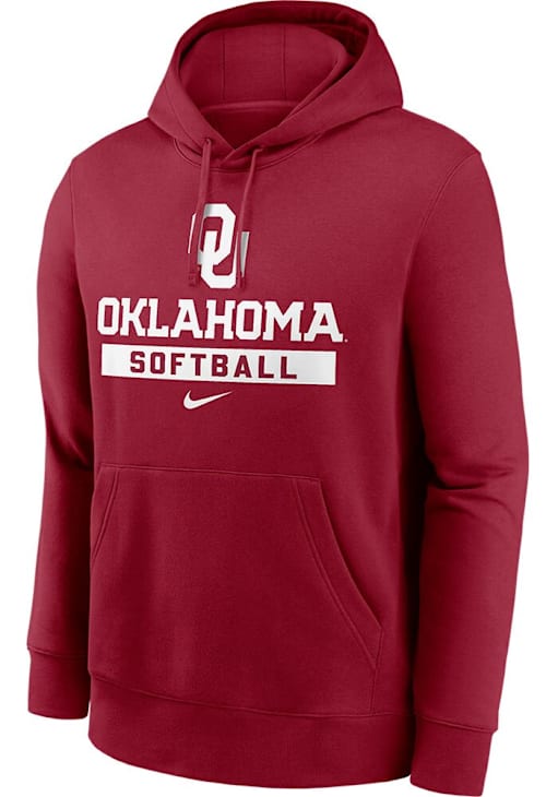 Nike Oklahoma Sooners Mens CARDINAL Club Fleece Hoodie 173225111