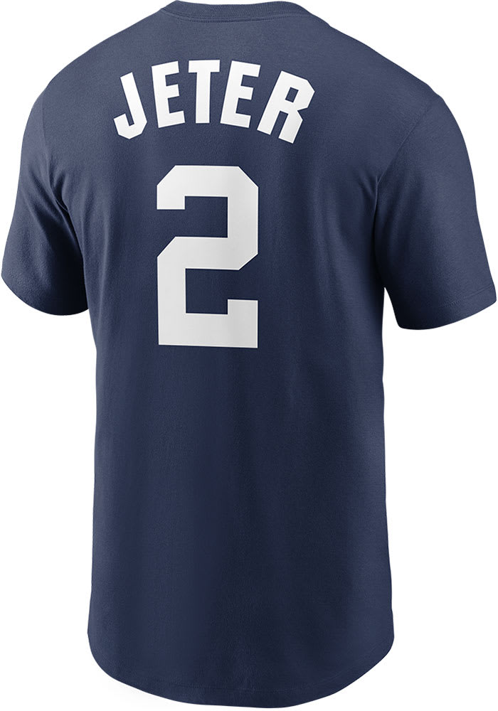 Derek Jeter New York Yankees NAVY Name And Number Short Sleeve