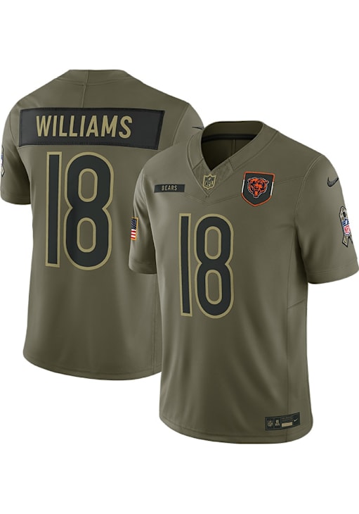 Caleb Williams Nike Chicago Bears Mens Olive Salute to Service Limited Football Jersey