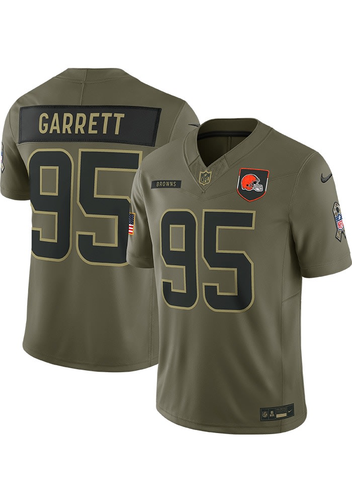 Myles Garrett Cleveland Browns Mens OLIVE Salute to Service