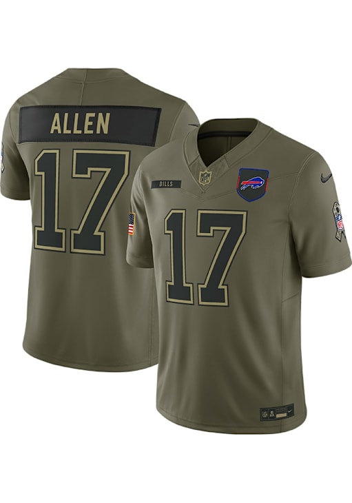 Josh Allen Buffalo Bills Mens OLIVE Salute to Service Limited