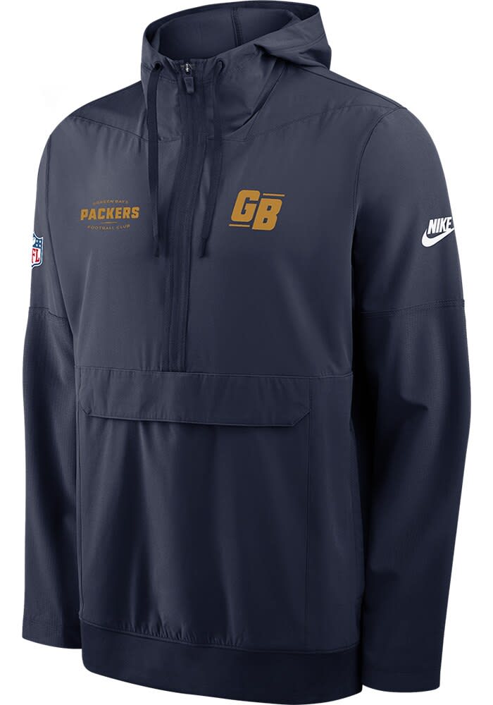 Nike Green Bay Packers Mens Alternate Sideline Anorak NAVY