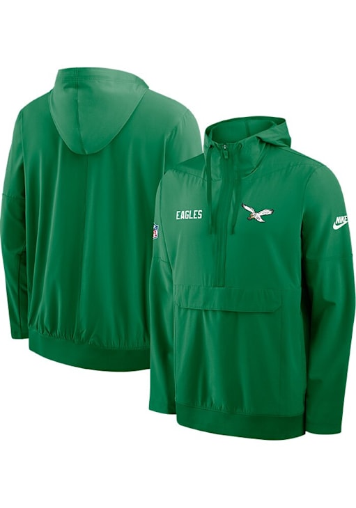 Nike Philadelphia Eagles Mens Kelly Green Sideline Anorak Pullover Jackets