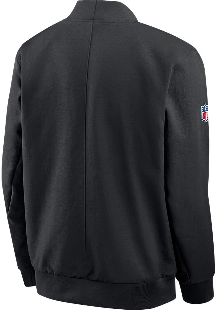 Nike Detroit Lions Mens BLACK Sideline Bomber Medium Weight Jacket