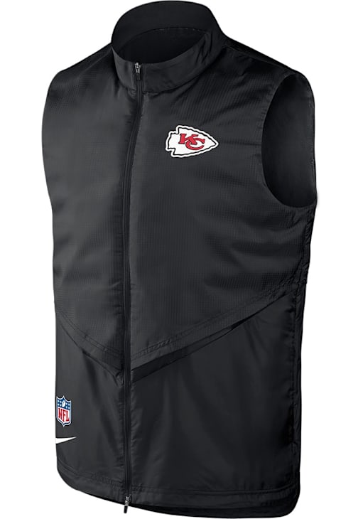 Nike Kansas City Chiefs Mens Black Sideline Repel Vest Sleeveless Jacket