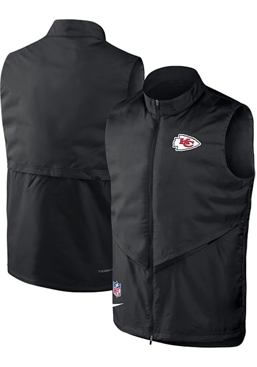 Nike Kansas City Chiefs Mens Black Sideline Repel Vest Sleeveless Jacket