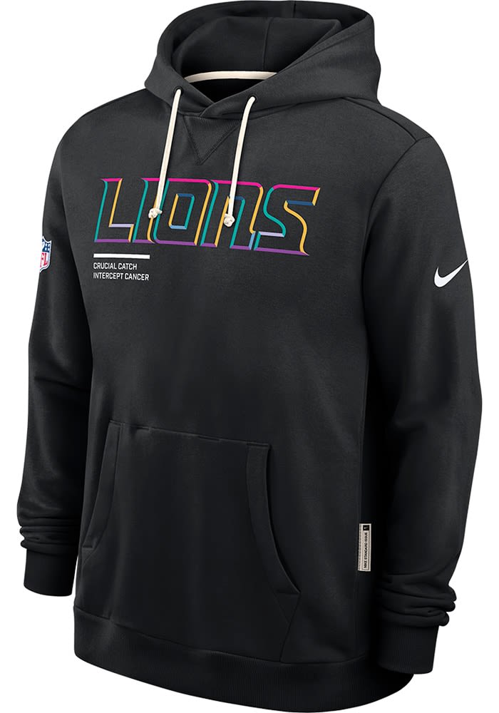 Nike Detroit Lions Mens BLACK Crucial Catch Hoodie - 173227174
