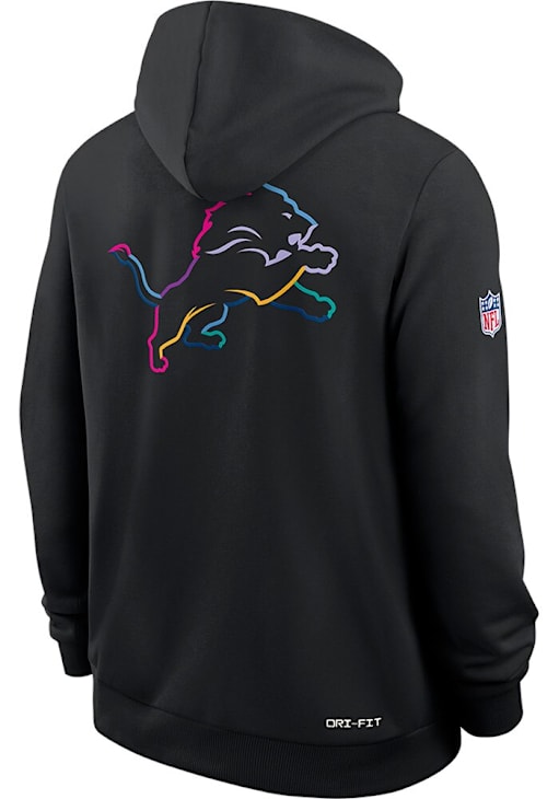 Nike Detroit Lions Mens Black Crucial Catch Long Sleeve Hoodie