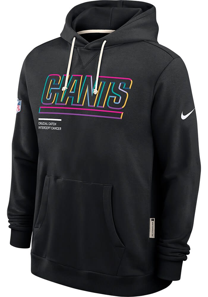 Nike New York Giants Mens BLACK Crucial Catch Hoodie - 173227189