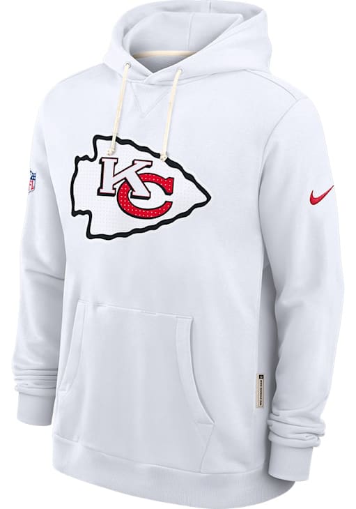 Nike Kansas City Chiefs Mens White Sideline Long Sleeve Hoodie