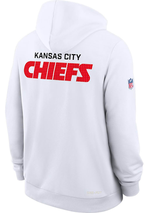 Nike Kansas City Chiefs Mens White Sideline Long Sleeve Hoodie