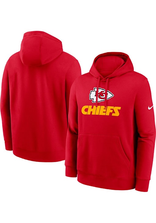 Nike Kansas City Chiefs Mens Red Rewind Club Long Sleeve Hoodie