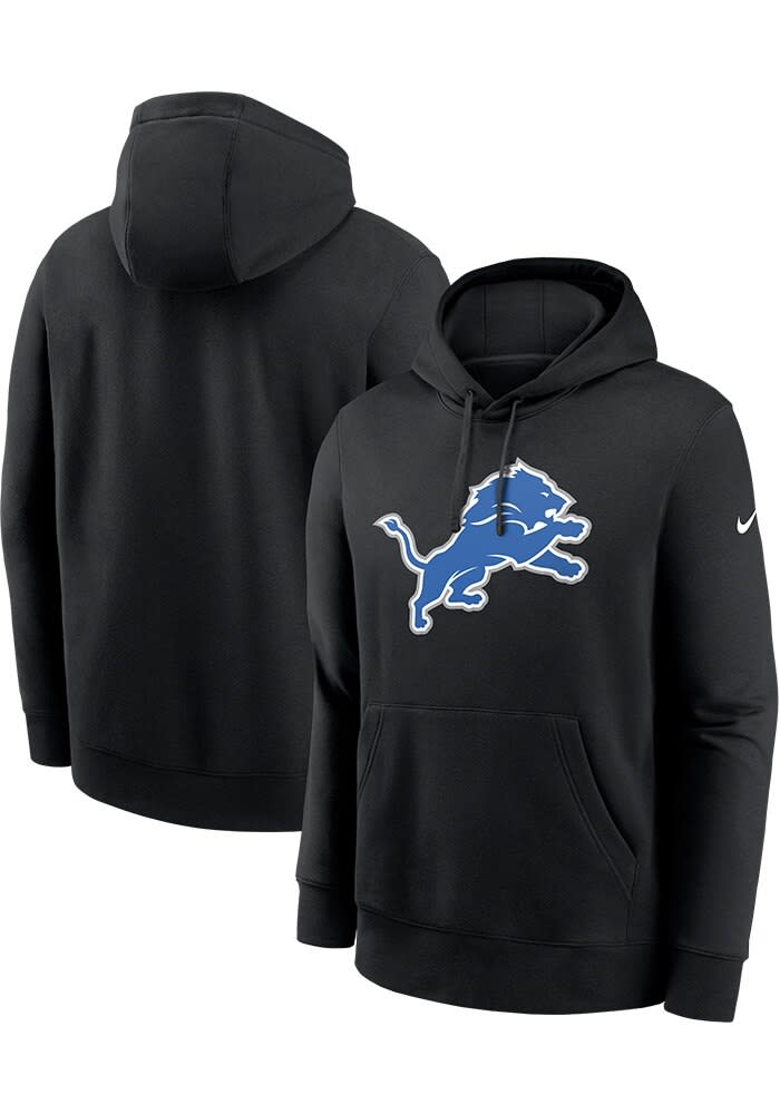 Nike Detroit Lions Mens BLACK Club Hoodie - 173227249