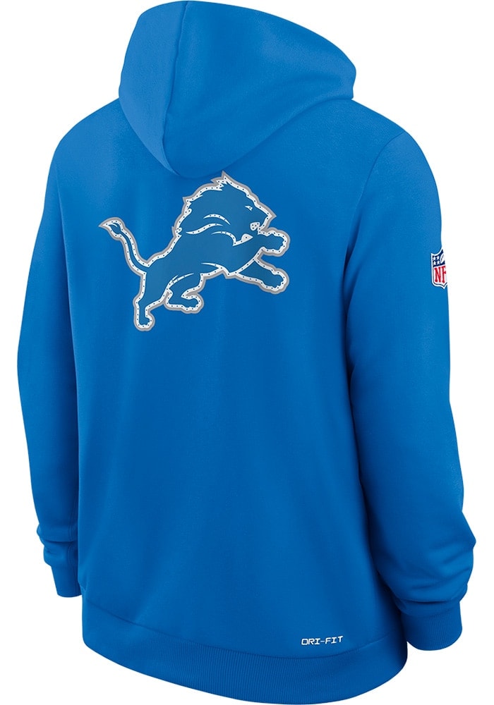 Nike Detroit Lions Mens BLUE Sideline Full Zip - 173227281