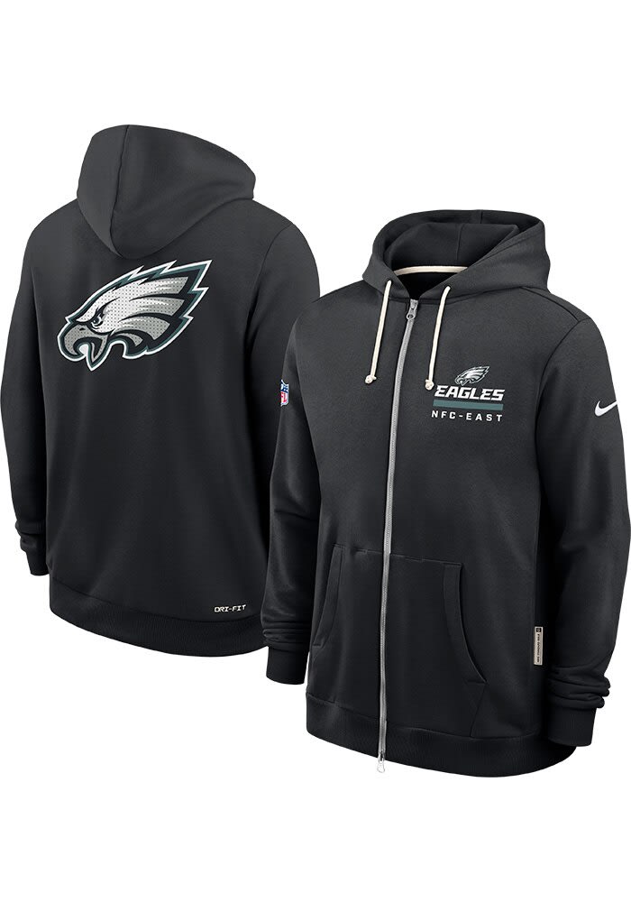 Nike Philadelphia Eagles Mens BLACK Sideline Full Zip - 173227282