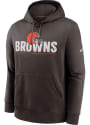 Cleveland Browns Nike Team Impact Club Fleece Hooded Sweatshirt - Brown