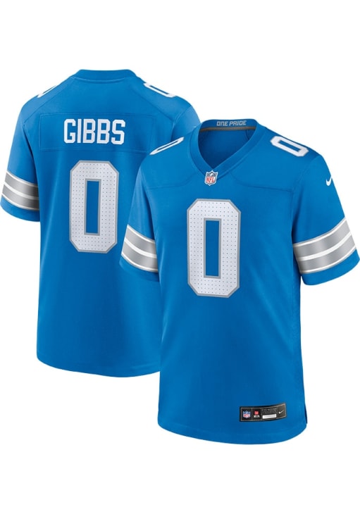 Jahmyr Gibbs  Nike Detroit Lions Blue Home Football Jersey