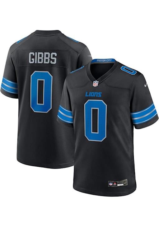 Jahmyr Gibbs  Nike Detroit Lions Black Alt Football Jersey