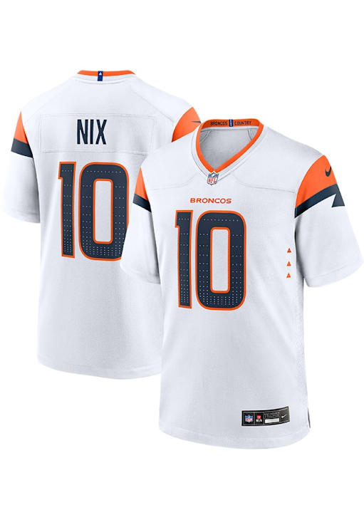 Bo Nix Denver Broncos White Road Game Jersey 173227586