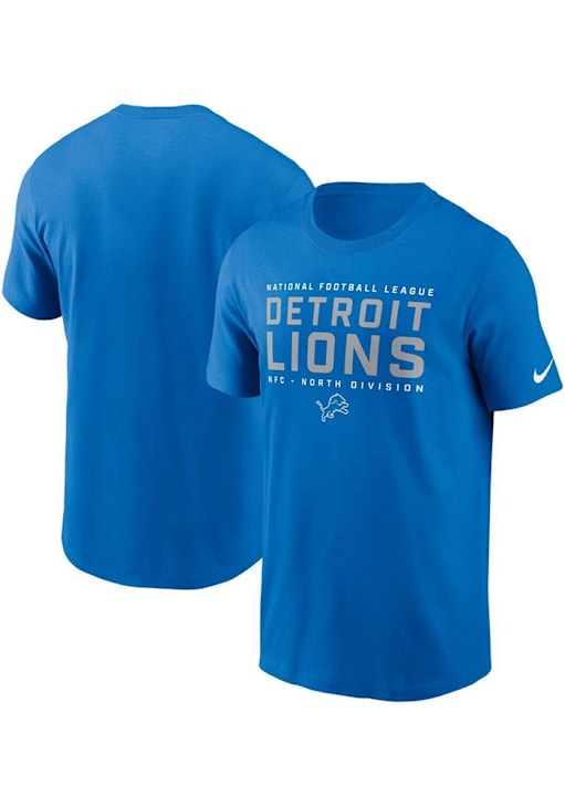 Nike Detroit Lions Blue Divison Essential Short Sleeve T Shirt