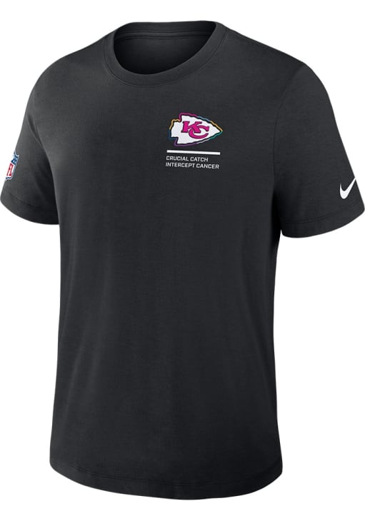 Nike Kansas City Chiefs Black Crucial Catch Short Sleeve Fashion T Shirt