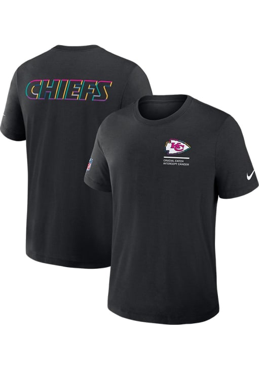 Nike Kansas City Chiefs Black Crucial Catch Short Sleeve Fashion T Shirt