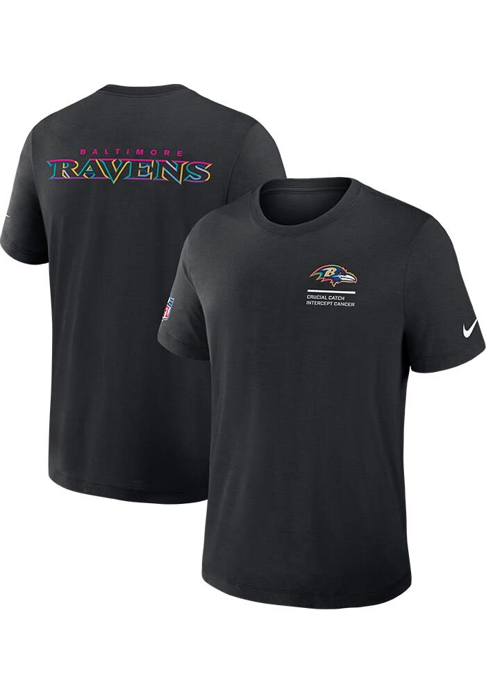Nike Baltimore Ravens BLACK Crucial Catch Short Sleeve Fashion T