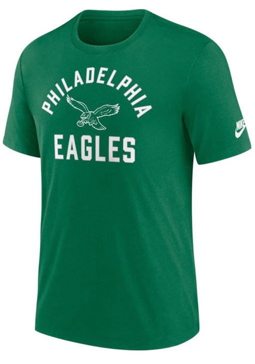 Nike Philadelphia Eagles Kelly Green Rewind Triblend Short Sleeve Fashion T Shirt