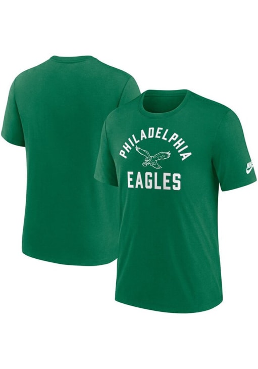 Nike Philadelphia Eagles Kelly Green Rewind Triblend Short Sleeve Fashion T Shirt